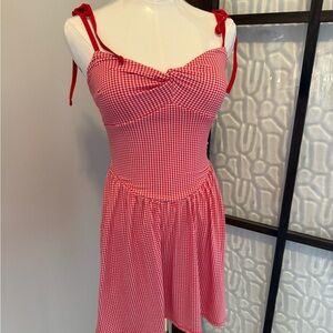 Hollister - twist bust - drop waist - skort dress